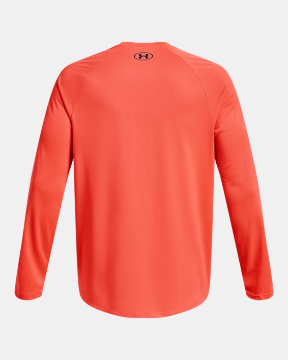 Camiseta de manga larga UA Tech™ para hombre, Orange, pdpMainDesktop image number 5